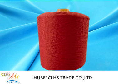 Rouge élevé de rétrécissement teint par 100% de fils de polyesters de ténacité bas pour le fil de couture