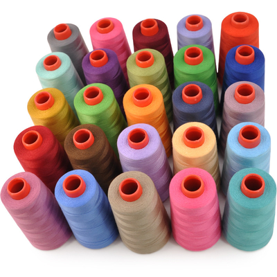 En stock fils de polyester Hilos De Coser Couleur solide teinte Sponge 100% fil de polyester 40/2 Fil de couture de polyester
