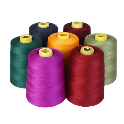 En stock fils de polyester Hilos De Coser Couleur solide teinte Sponge 100% fil de polyester 40/2 Fil de couture de polyester