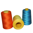 Fil tourné de tissage/de tricotage de polyester de fil de couture de haute résistance pour piquer, de polyester