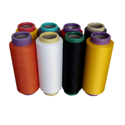 150D/48F Dope teint Balck blanc brut DTY 100% fil de polyester pour les chaussettes à tricoter