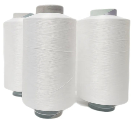 150D/48F, 300D/96F NIM Fil de polyester DTY blanc brut