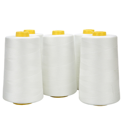 40s/2 Fil de couture couleur de base 5000 mètres Fil de polyester noir blanc brut blanchi