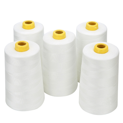 40s/2 Fil de couture couleur de base 5000 mètres Fil de polyester noir blanc brut blanchi