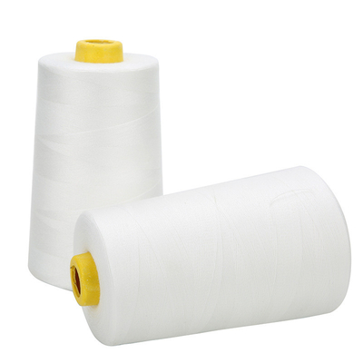40s/2 Fil de couture couleur de base 5000 mètres Fil de polyester noir blanc brut blanchi