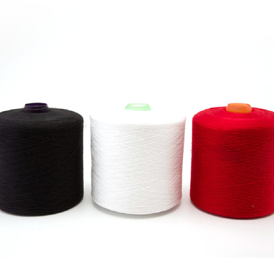 100% fil de polyester étiré fil de polyester de bonne qualité fil noir blanchi