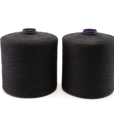 100% fil de polyester étiré fil de polyester de bonne qualité fil noir blanchi