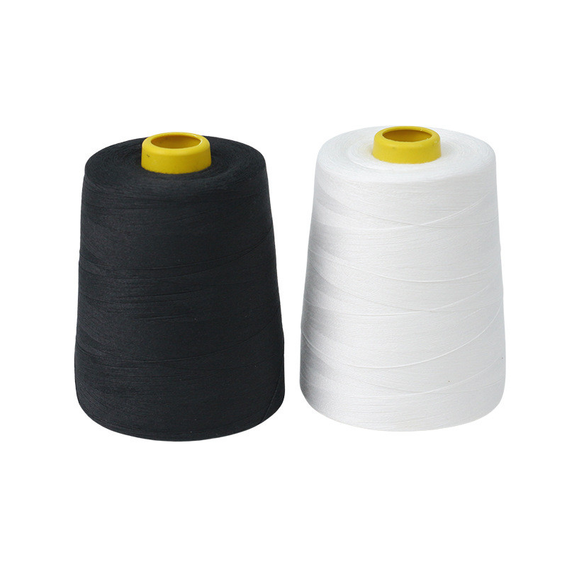 Bonne qualité 40/2 fil de couture noir 100% fil de polyester usine prix de gros