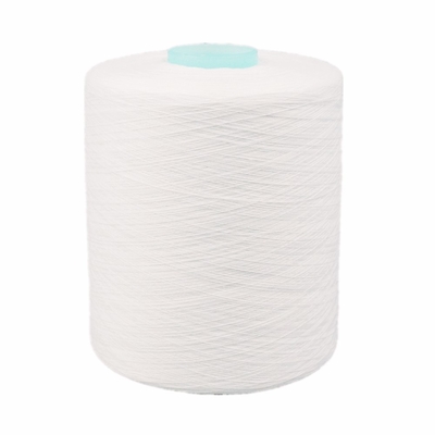 Fil 100% cru de Vierge de polyester de fil du blanc TFO bas - élongation pour la couture
